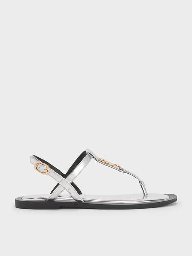 Charles & Keith - Sandales tongs à détail métallique - Charles & Keith - Modalova