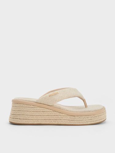 Charles & Keith - Espadrilles tongs en lin - Charles & Keith - Modalova