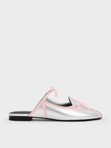 Charles & Keith - Mules métallisées à lacets et nœud - Charles & Keith - Modalova