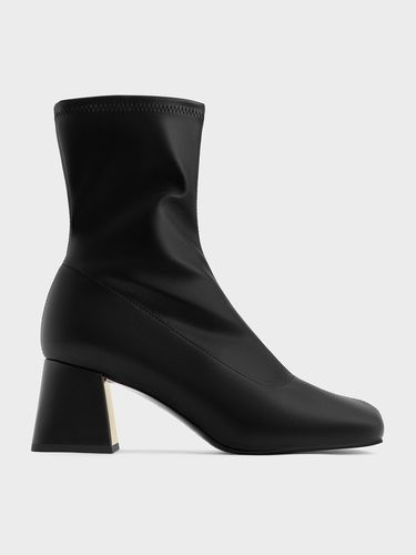 Charles & Keith - Bottines métalliques à talon trapèze - Charles & Keith - Modalova