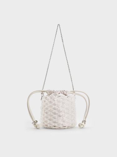 Charles & Keith - Sac seau à perles avec lanière chaine - Charles & Keith - Modalova