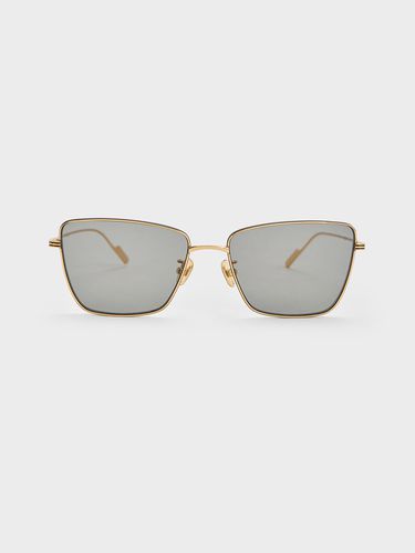 Charles & Keith - Lunettes de soleil carrées à monture métallique - Charles & Keith - Modalova