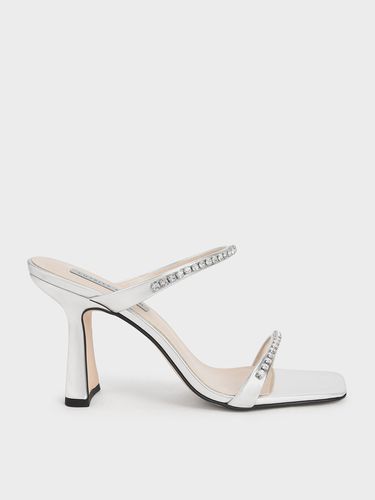 Charles & Keith - Sandales métallisées à talon avec bijoux - Charles & Keith - Modalova