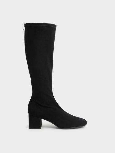 Charles & Keith - Bottes texturées hauteur genoux à talon carré - Charles & Keith - Modalova