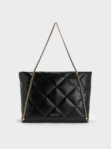 Charles & Keith - Sac cabas matelassé orné de chaîne Apfra - Charles & Keith - Modalova