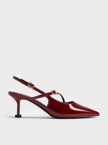 Charles & Keith - Escarpins vernis à bride arrière avec boucle et talon sculpté - Charles & Keith - Modalova