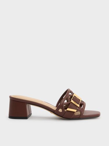 Mules à talons Whitney en cuir - Charles & Keith - Modalova