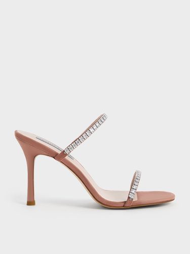 Charles & Keith - Mules texturées ornées de pierres à talons Ambrosia - Charles & Keith - Modalova