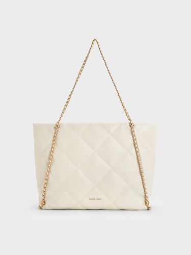 Charles & Keith - Sac cabas matelassé orné de chaîne Apfra - Charles & Keith - Modalova