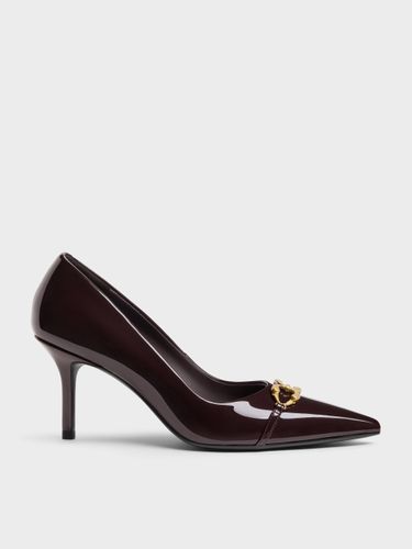 Escarpins pointus vernis à boucle métallique - Charles & Keith - Modalova