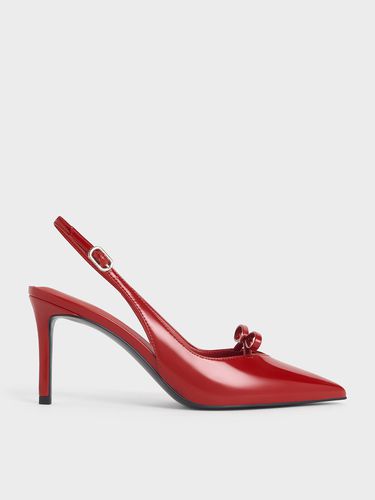 Charles & Keith - Escarpins vernis à nœud et bride arrière - Charles & Keith - Modalova