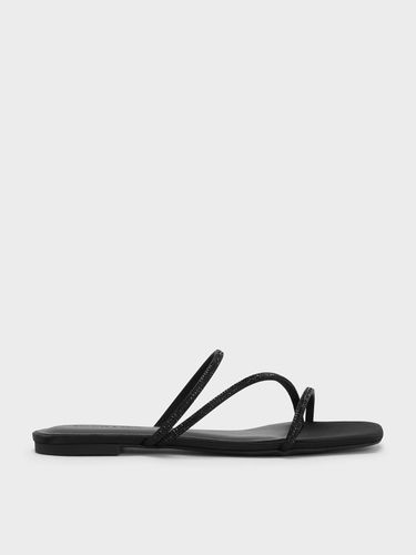 Charles & Keith - Sandales à lanières en satin et strass - Charles & Keith - Modalova