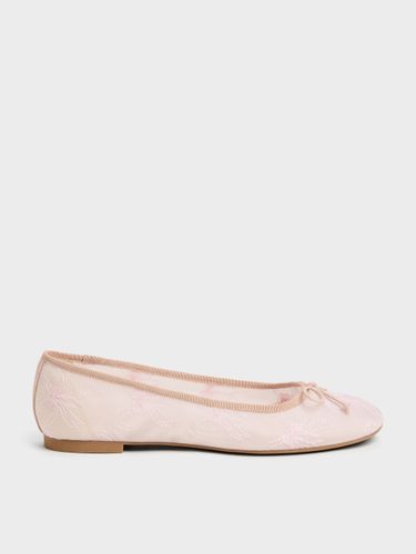 Ballerines avec nœud en maille brodée - Charles & Keith - Modalova