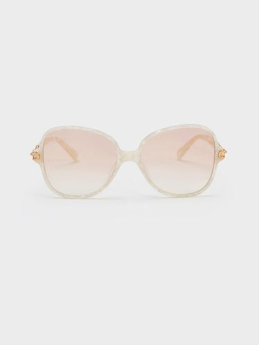 Charles & Keith - Lunettes de soleil papillon oversize à maillons de chaîne - Charles & Keith - Modalova