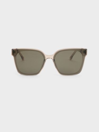 Charles & Keith - Lunettes de soleil carrées en acétate recyclé Freya - Charles & Keith - Modalova