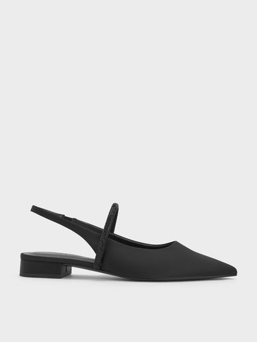Charles & Keith - Chaussures en satin et strass à bout pointu et bride arrière - Charles & Keith - Modalova