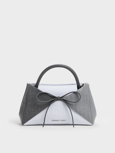Sac à main à empiècements et nœud rayé Hazel - Charles & Keith - Modalova