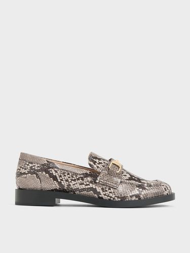 Charles & Keith - Mocassins à imprimé serpent avec détail métallique - Charles & Keith - Modalova