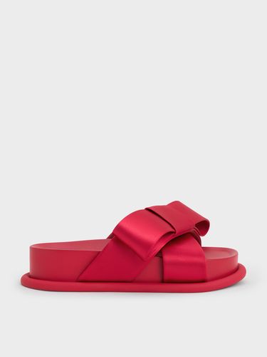 Charles & Keith - Sandales à plateforme à nœud en satin - Charles & Keith - Modalova