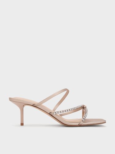 Charles & Keith - Sandales à talon ornées de strass à lanière en polyester recyclé - Charles & Keith - Modalova