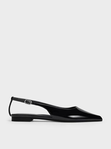 Charles & Keith - Chaussures vernies à bride arrière avec découpe et bout pointu - Charles & Keith - Modalova