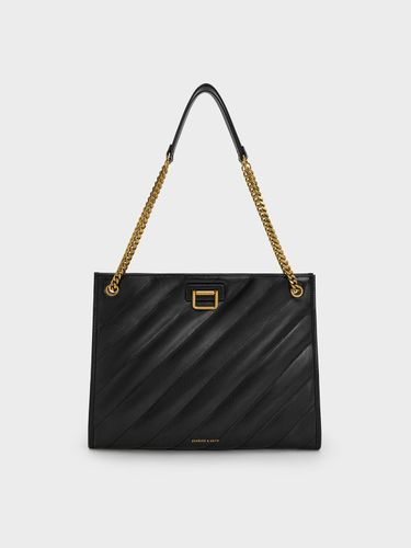 Charles & Keith - Sac cabas à empiècements et lanière en chaîne Neva - Charles & Keith - Modalova