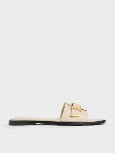 Charles & Keith - Claquettes à bout carré et boucle en cuir Whitney - Charles & Keith - Modalova