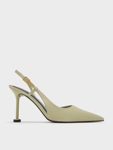 Charles & Keith - Escarpins pointus à bride arrière et talon sculpté en polyester recyclé - Charles & Keith - Modalova