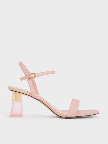Charles & Keith - Sandales à talon trapèze transparent - Charles & Keith - Modalova