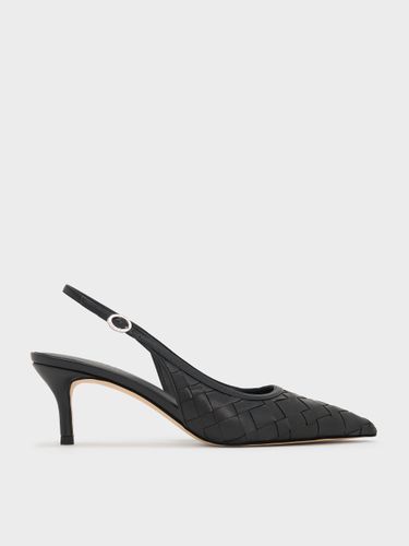 Charles & Keith - Escarpins tissés à bout pointu et bride arrière - Charles & Keith - Modalova