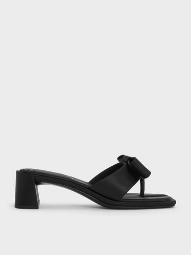 Charles & Keith - Sandales à talon à nœud en satin - Charles & Keith - Modalova