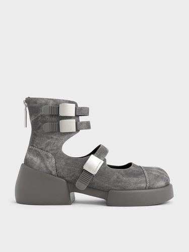 Charles & Keith - Mary Jane en denim épaisses à bride de cheville Robbie - Charles & Keith - Modalova