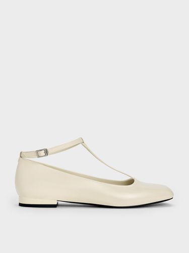 Charles & Keith - Ballerines salomés vernies à bride de cheville - Charles & Keith - Modalova