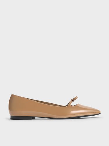 Charles & Keith - Ballerines vernies à bout carré et nœud - Charles & Keith - Modalova