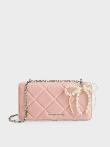 Portefeuille sur chaîne matelassé en velours Paffuto - Charles & Keith - Modalova