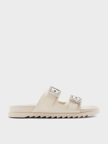 Charles & Keith - Sandales à double lanière et boucle strassée - Charles & Keith - Modalova