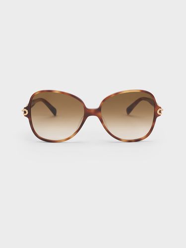 Charles & Keith - Lunettes de soleil papillon oversize à maillons de chaîne - Charles & Keith - Modalova