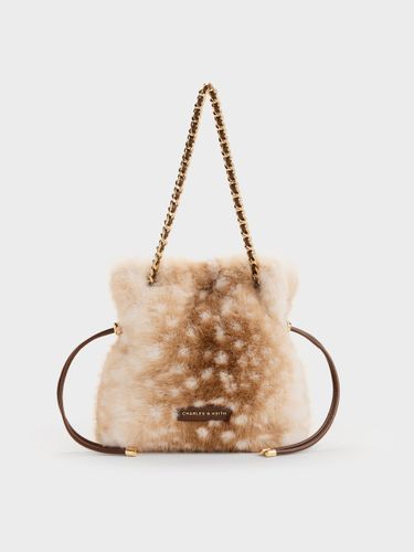 Sac Bandoulière Chaîne tressée Fourré Imprimé Cerf Arya - Charles & Keith - Modalova