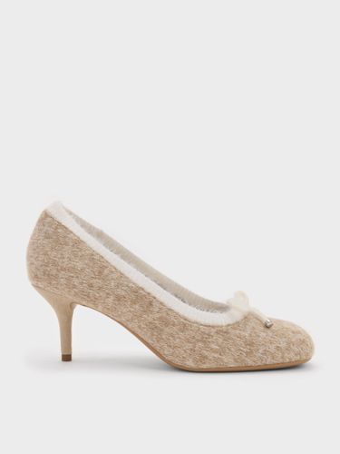 Escarpins Bicolores à Nœud en Maille - Charles & Keith - Modalova