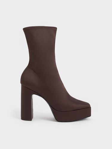 Charles & Keith - Bottines vernies à plateforme et talon carré - Charles & Keith - Modalova