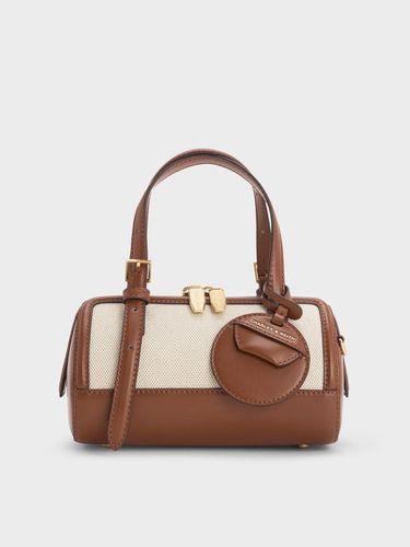 Sac de bowling bicolore en toile Enola - Charles & Keith - Modalova