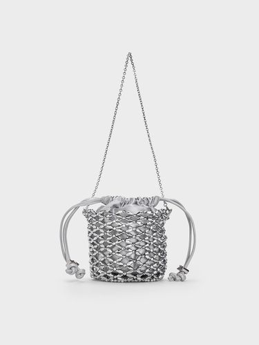 Charles & Keith - Sac seau à perles avec lanière chaine - Charles & Keith - Modalova