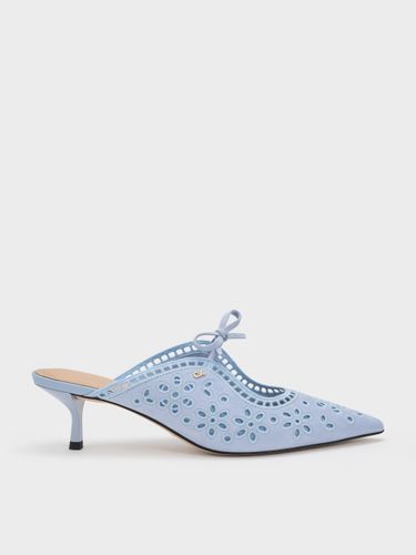 Mules à talon en cuir brodé - Charles & Keith - Modalova