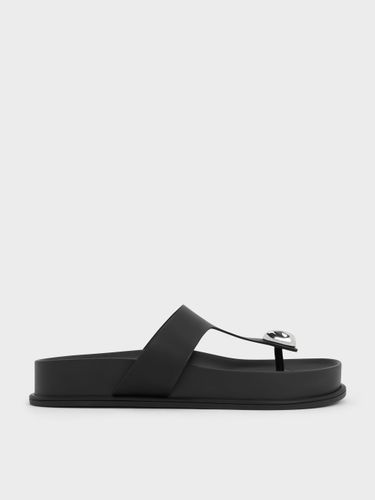 Charles & Keith - Sandales tongs à plateforme et bride arrière et détail sculpté - Charles & Keith - Modalova