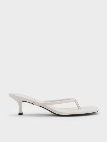 Charles & Keith - Sandales tongs à talon de chaton et bout carré - Charles & Keith - Modalova