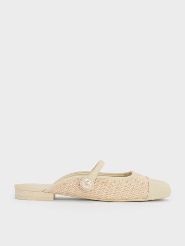 Claquettes en raphia ornées de perles Aeryn - Charles & Keith - Modalova