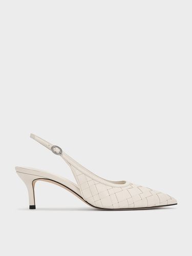 Charles & Keith - Escarpins tissés à bout pointu et bride arrière - Charles & Keith - Modalova