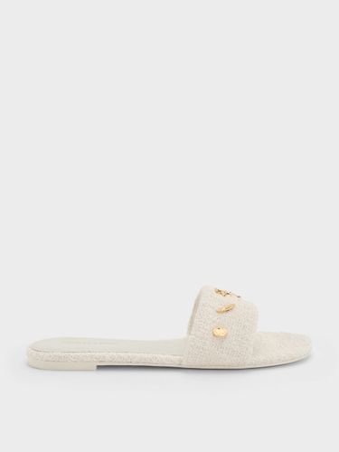Sandales claquettes de plage en tweed - Charles & Keith - Modalova