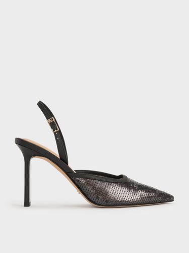 Charles & Keith - Escarpins à bout pointu en cuir et maille à sequins - Charles & Keith - Modalova