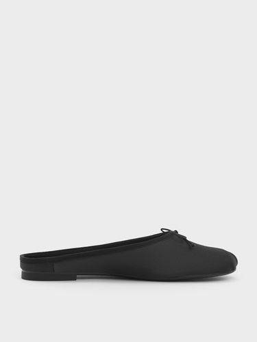 Charles & Keith - Mules plates en satin à nœud - Charles & Keith - Modalova